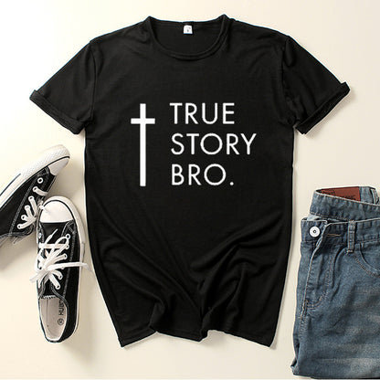 True Story Bro Alphabet Short Sleeve Wholesale