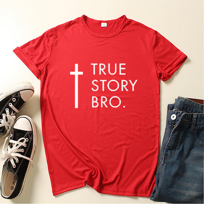 True Story Bro Alphabet Short Sleeve Wholesale