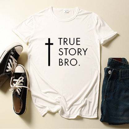 True Story Bro Alphabet Short Sleeve Wholesale